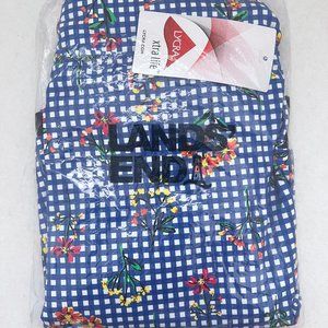 Land’s End Women's Plus Electric Blue Botanical Bottoms NIP